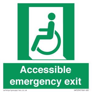 Accessible emergency exit (left)